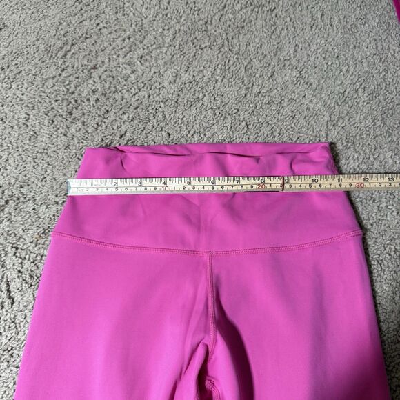 Lululemon Women’s Mid Rise Hot Pink Leggings 23” Athletic Activewear Yoga Sz 4 - Picture 7 of 9